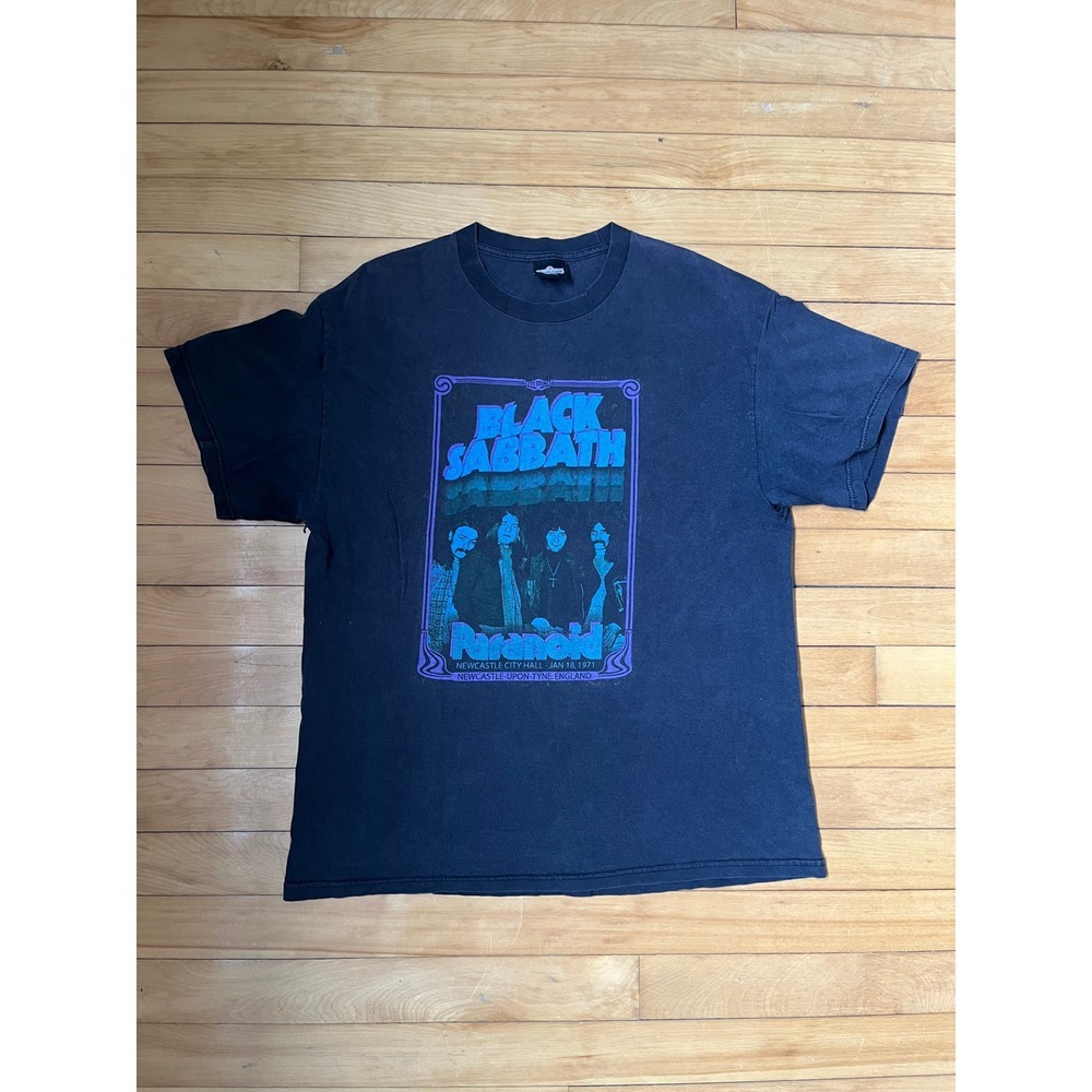 Vintage Winterland Black Sabbath Paranoid 1971 Tour Newcastle T-Shirt Distressed